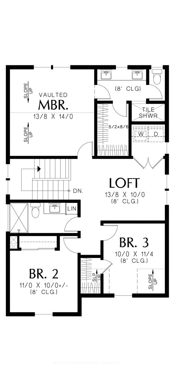 Upper Floor Plan image for Mascord --Upper Floor Plan
