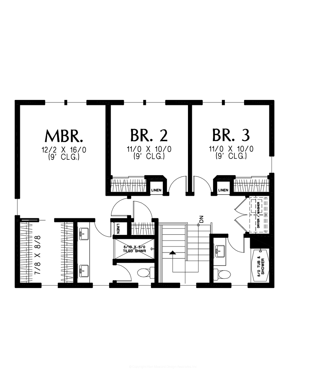 Upper Floor Plan image for Mascord --Upper Floor Plan