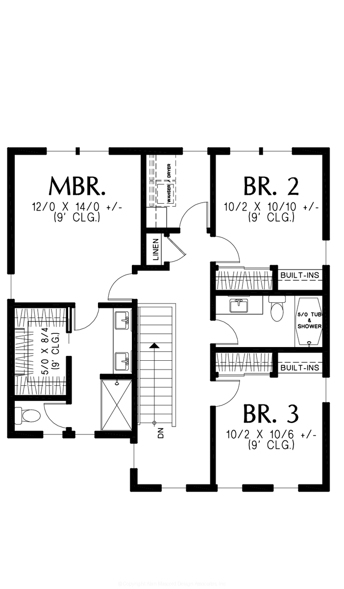 Upper Floor Plan image for Mascord --Upper Floor Plan