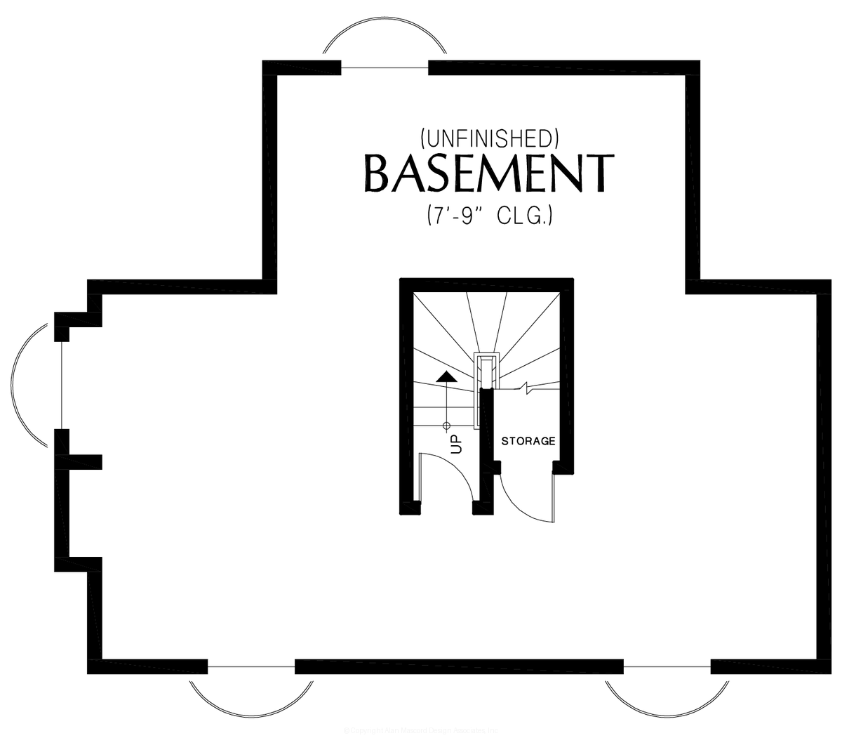 Lower Floor Plan for Mascord House Plan B21178