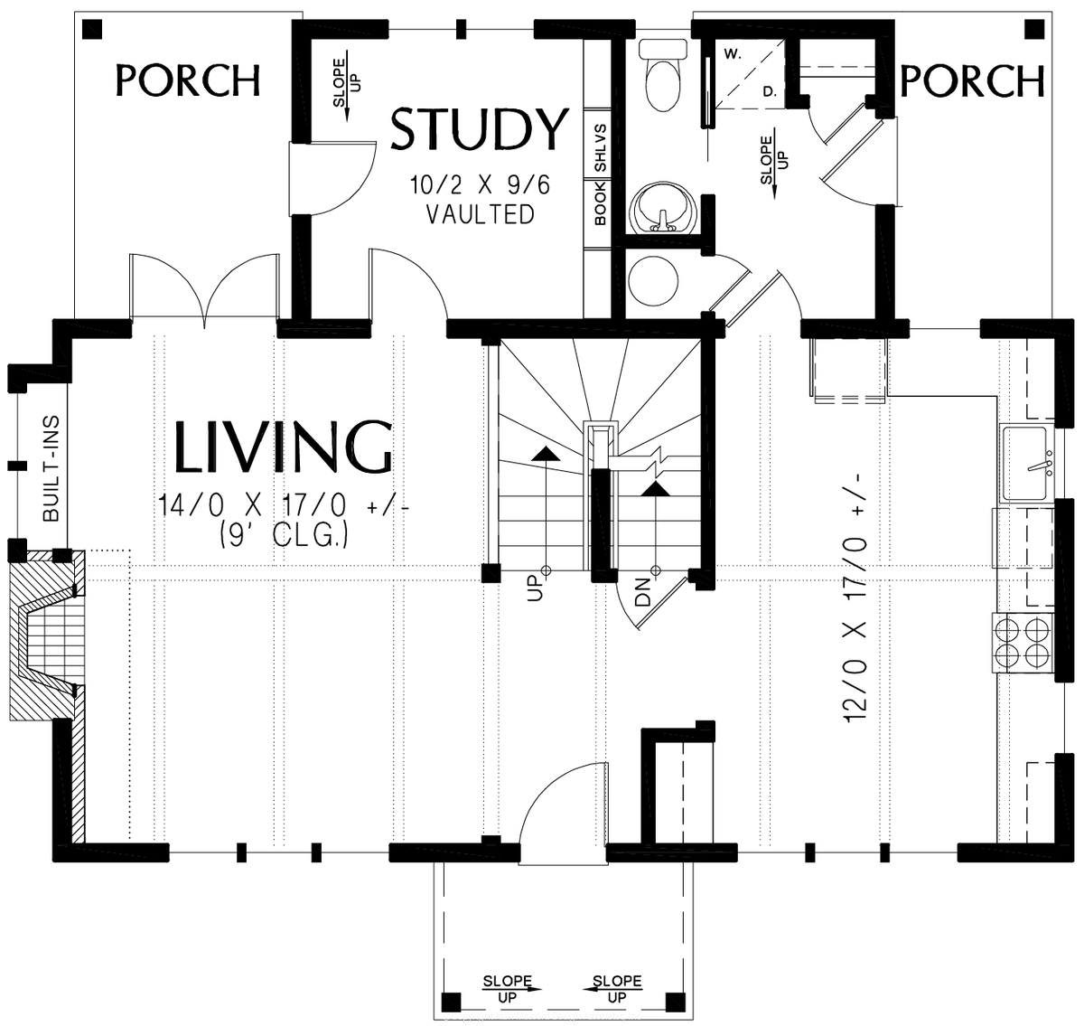 Main Floor Plan for Mascord House Plan B21178
