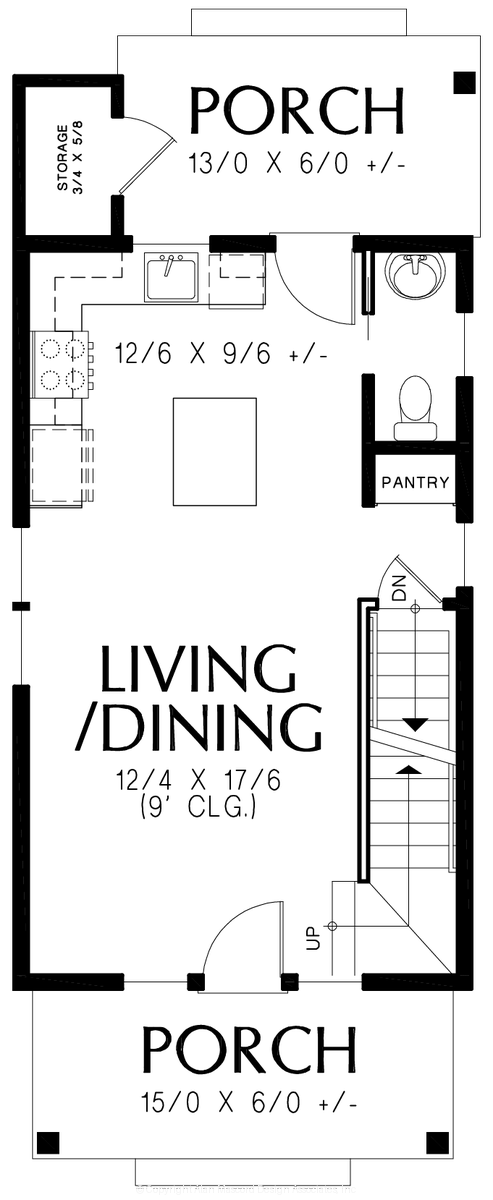 Main Floor Plan for Mascord House Plan B21179