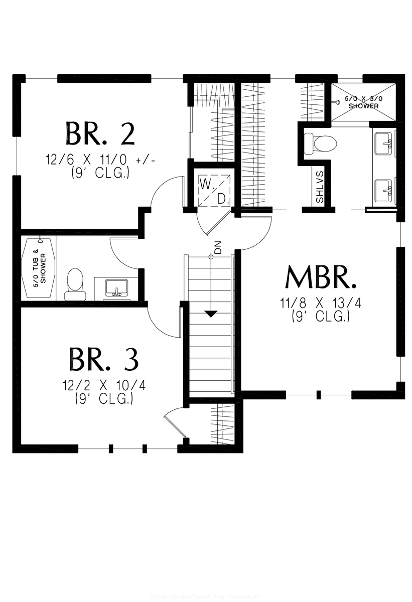 Upper Floor Plan image for Mascord --Upper Floor Plan