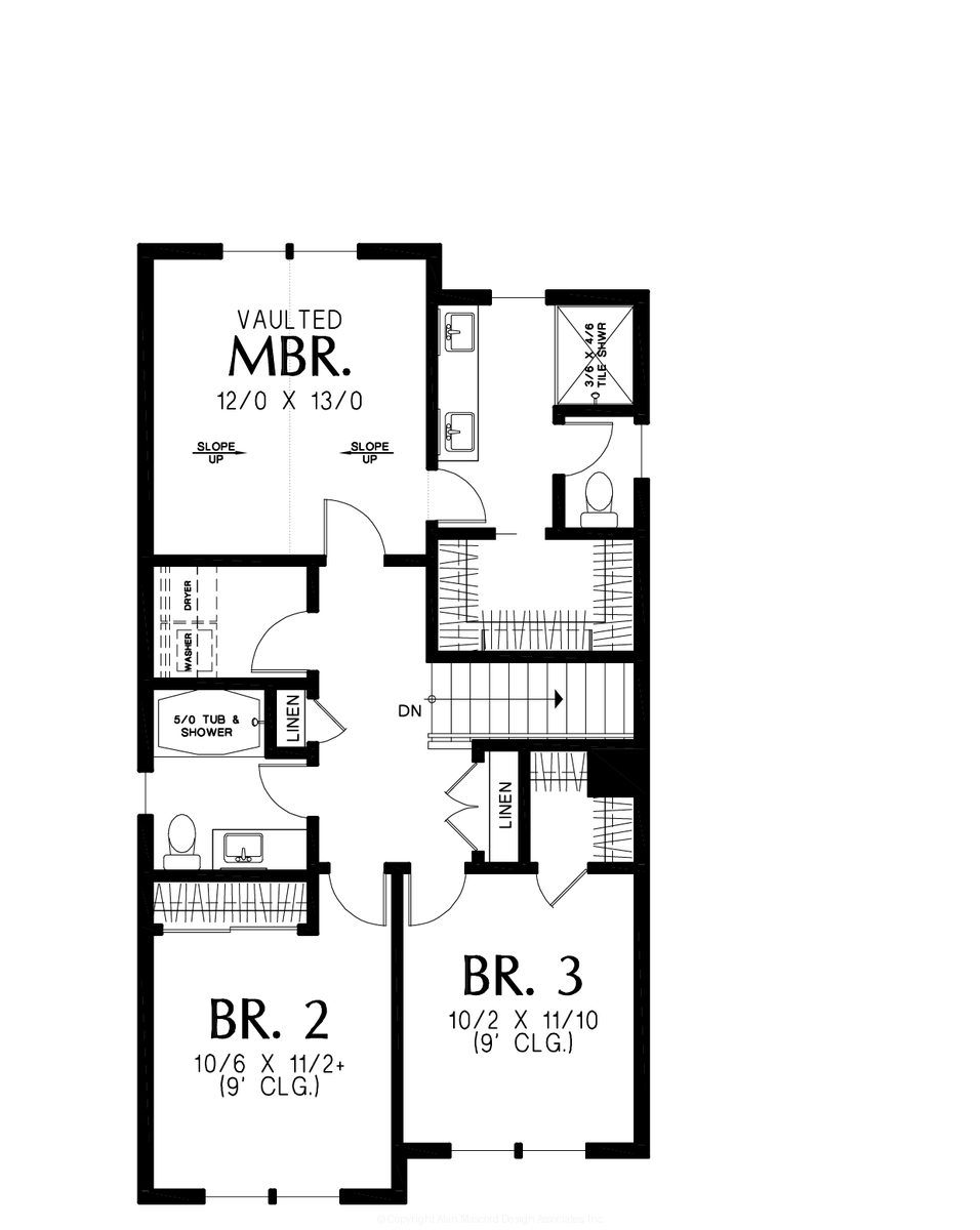 Upper Floor Plan image for Mascord --Upper Floor Plan