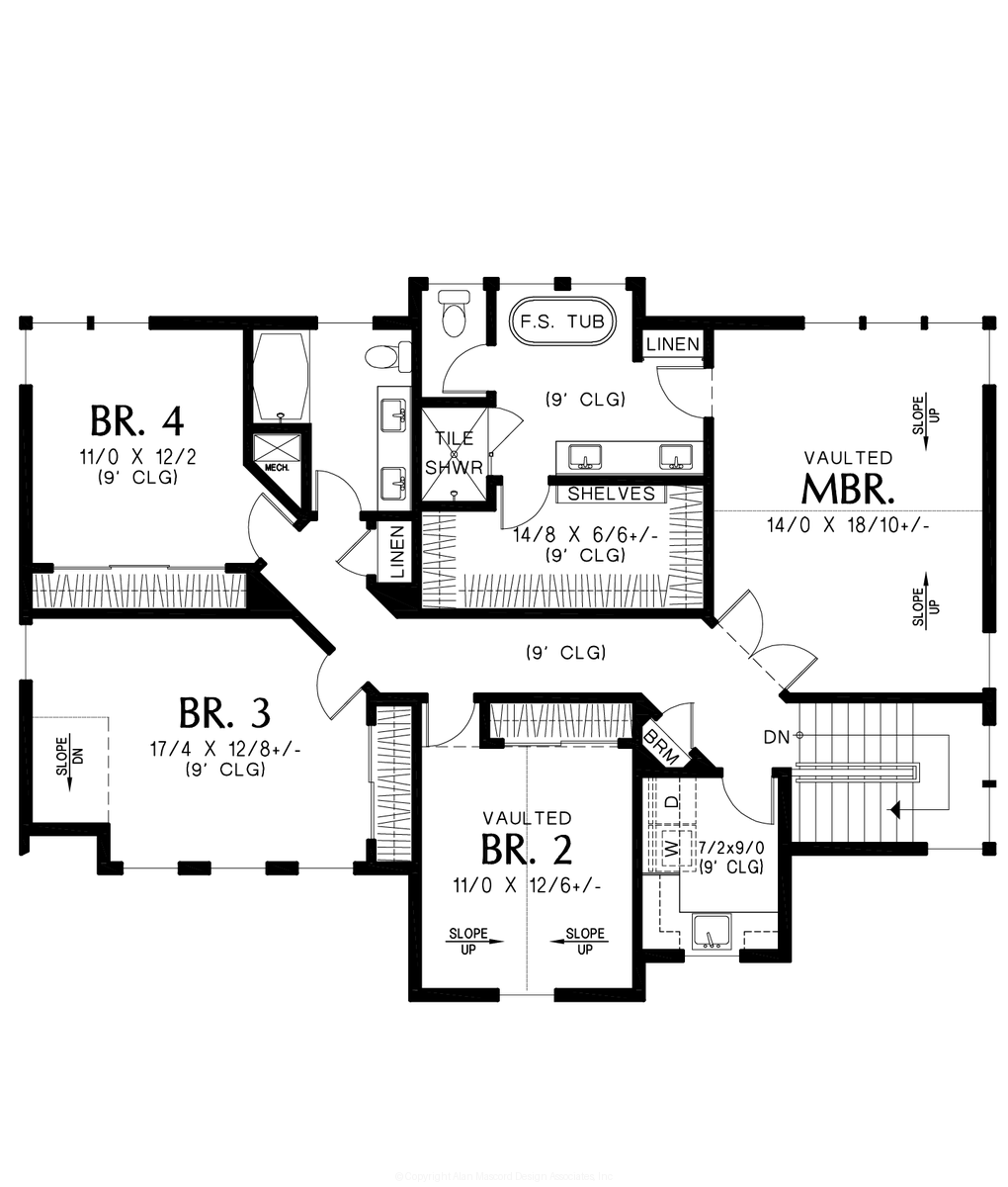 Upper Floor Plan image for Mascord --Upper Floor Plan