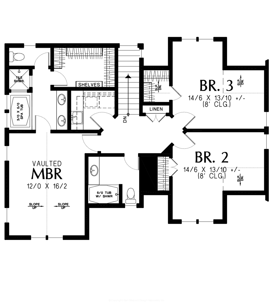 Upper Floor Plan image for Mascord --Upper Floor Plan