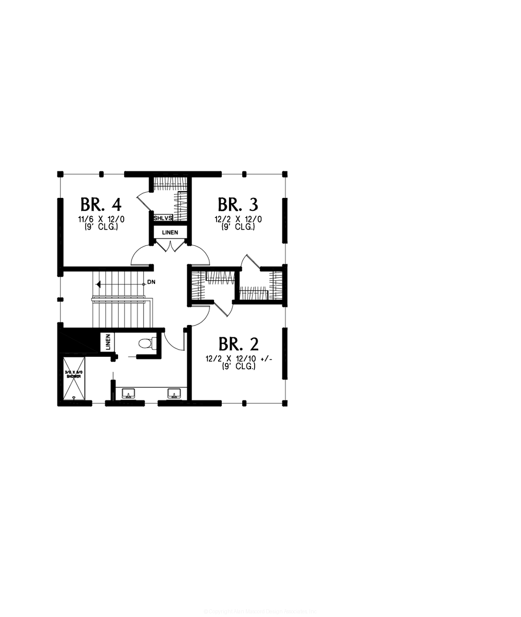 Upper Floor Plan image for Mascord --Upper Floor Plan