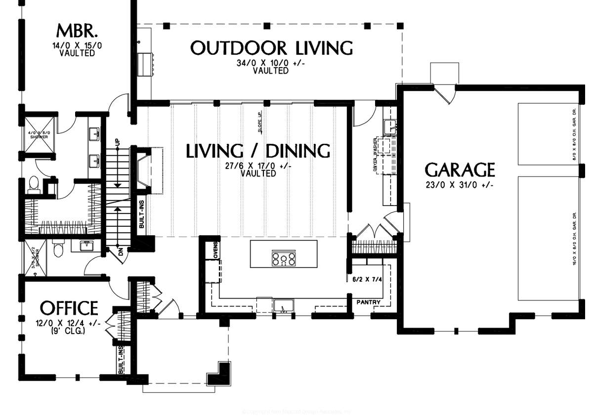 Main Floor Plan for Mascord House Plan B22231