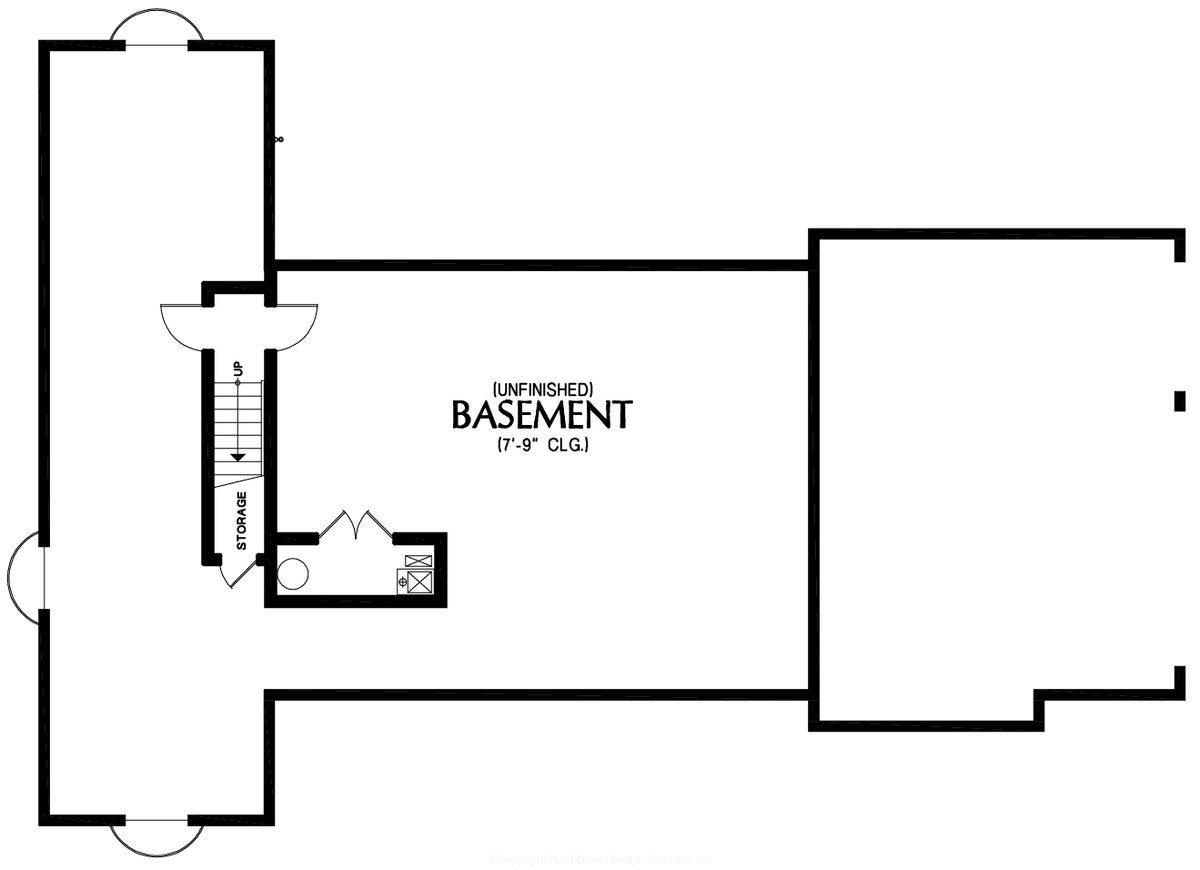 Lower Floor Plan for Mascord House Plan B22231A