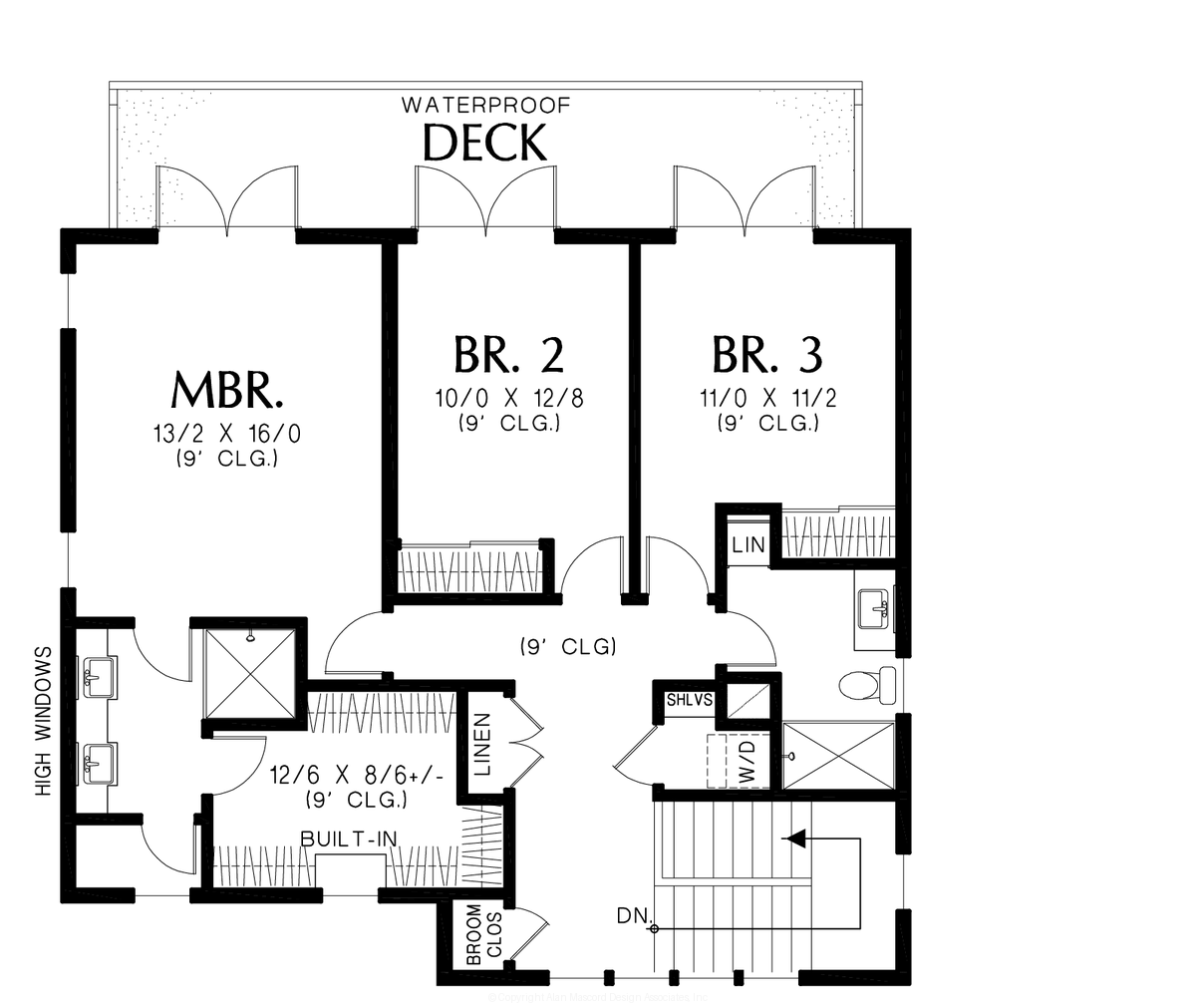 Upper Floor Plan image for Mascord --Upper Floor Plan