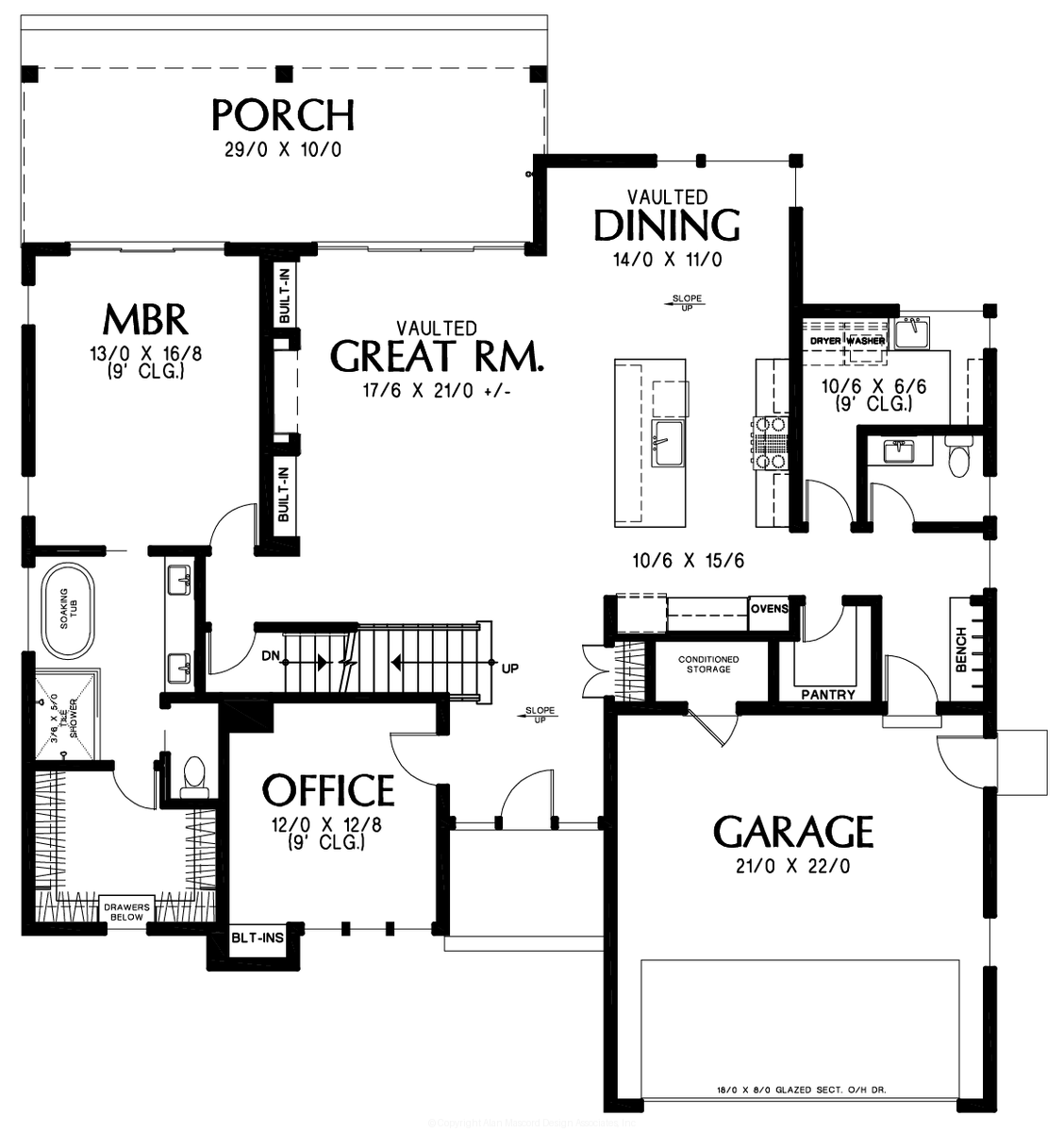 Main Floor Plan for Mascord House Plan B22236
